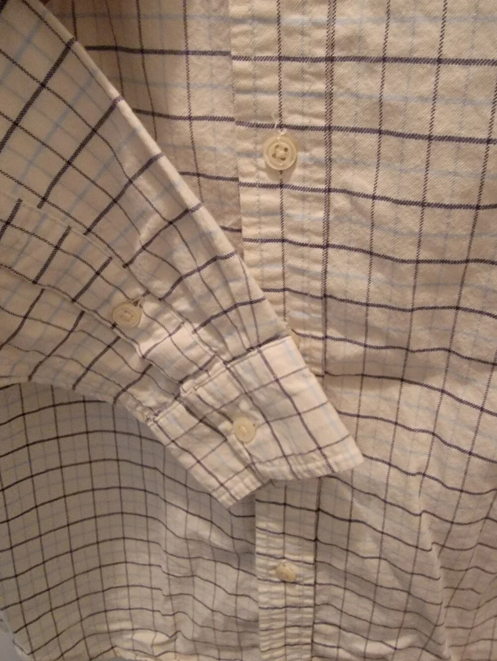 Ralph Lauren Boys Light Blue/Navy Plaid Button Up Long Sleeve Shirt - M (10-12)